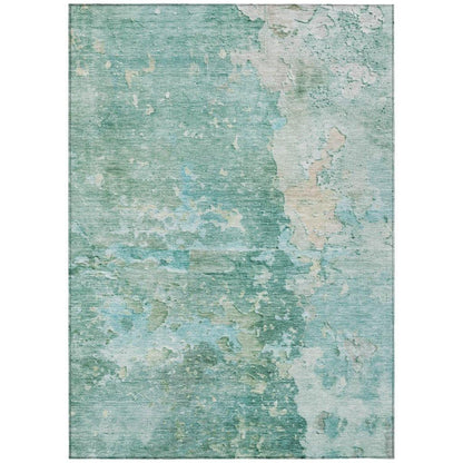 Ellior Green Washable Indoor - Outdoor Rug - LOOMLAN - LOOMLAN Rugs - Outdoor Rugs