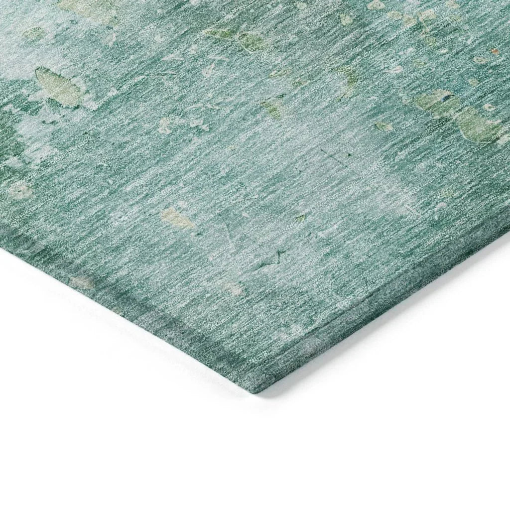 Ellior Green Washable Indoor - Outdoor Rug - LOOMLAN - LOOMLAN Rugs - Outdoor Rugs