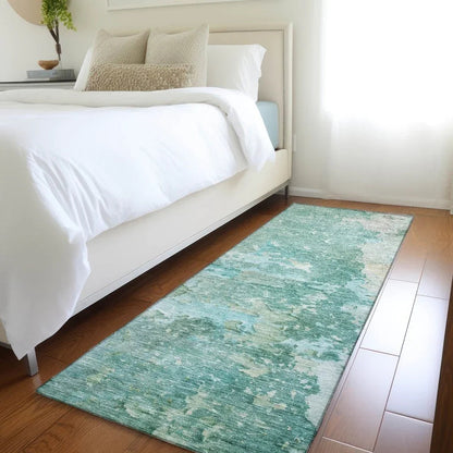 Ellior Green Washable Indoor - Outdoor Rug - LOOMLAN - LOOMLAN Rugs - Outdoor Rugs