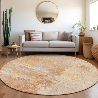 Ellior Orange Washable Indoor - Outdoor Rug - LOOMLAN - LOOMLAN Rugs - Outdoor Rugs