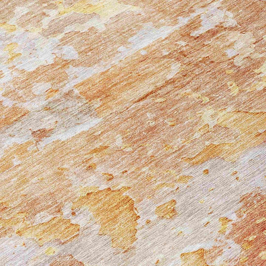 Ellior Orange Washable Indoor - Outdoor Rug - LOOMLAN - LOOMLAN Rugs - Outdoor Rugs