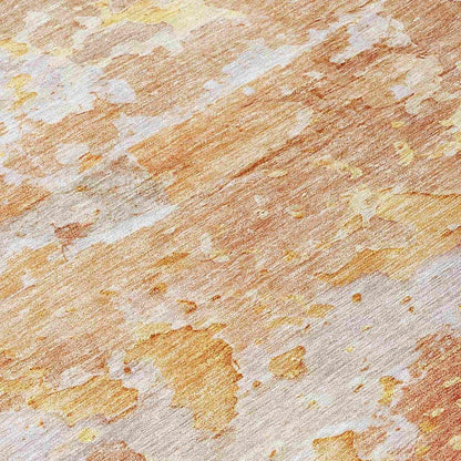 Ellior Orange Washable Indoor - Outdoor Rug - LOOMLAN - LOOMLAN Rugs - Outdoor Rugs