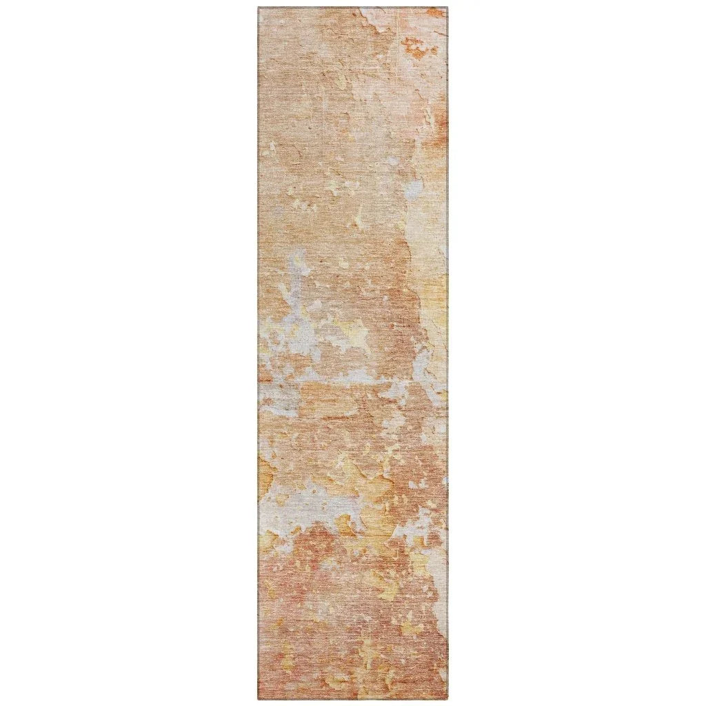 Ellior Orange Washable Indoor - Outdoor Rug - LOOMLAN - LOOMLAN Rugs - Outdoor Rugs
