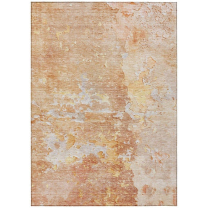 Ellior Orange Washable Indoor - Outdoor Rug - LOOMLAN - LOOMLAN Rugs - Outdoor Rugs