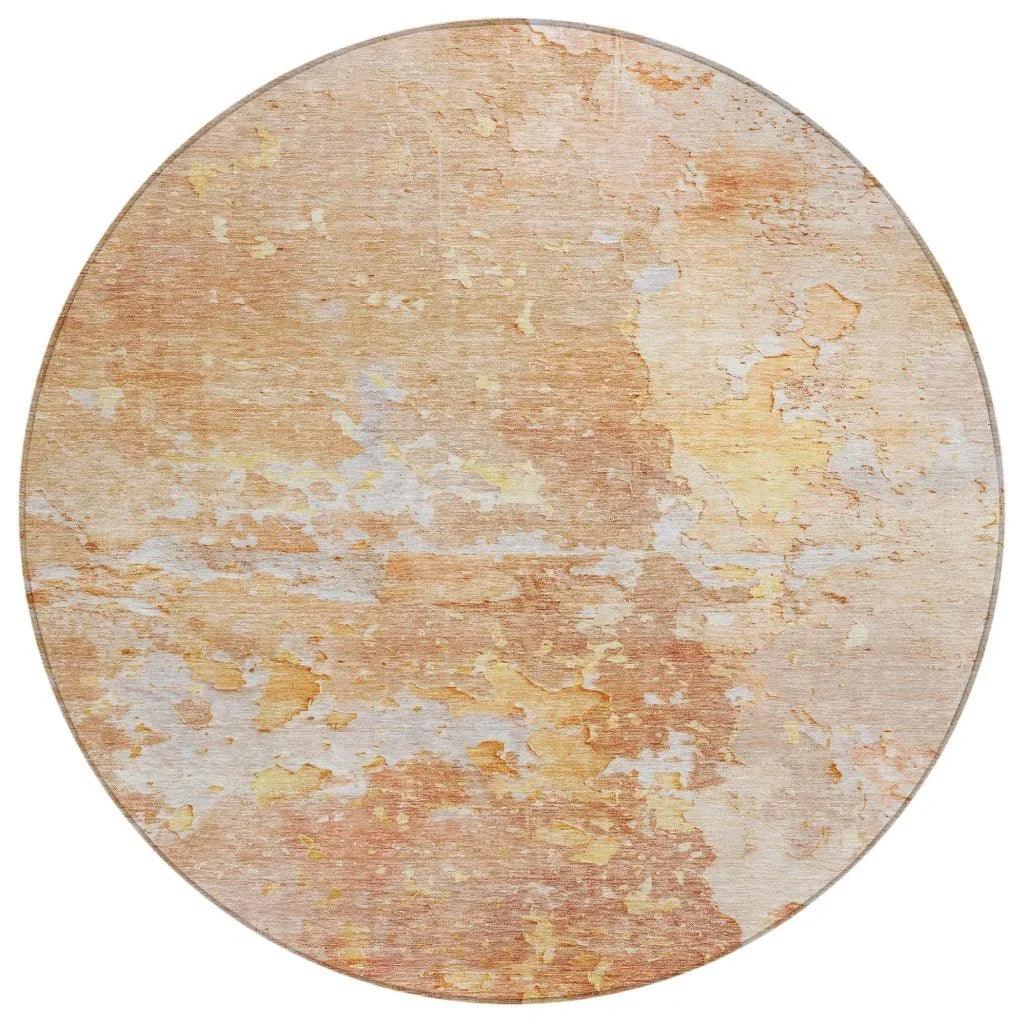 Ellior Orange Washable Indoor - Outdoor Rug - LOOMLAN - LOOMLAN Rugs - Outdoor Rugs