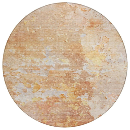 Ellior Orange Washable Indoor - Outdoor Rug - LOOMLAN - LOOMLAN Rugs - Outdoor Rugs