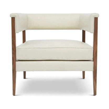 Elliot Semi Aniline Leather Accent Chair - LOOMLAN - One For Victory - Accent Chairs