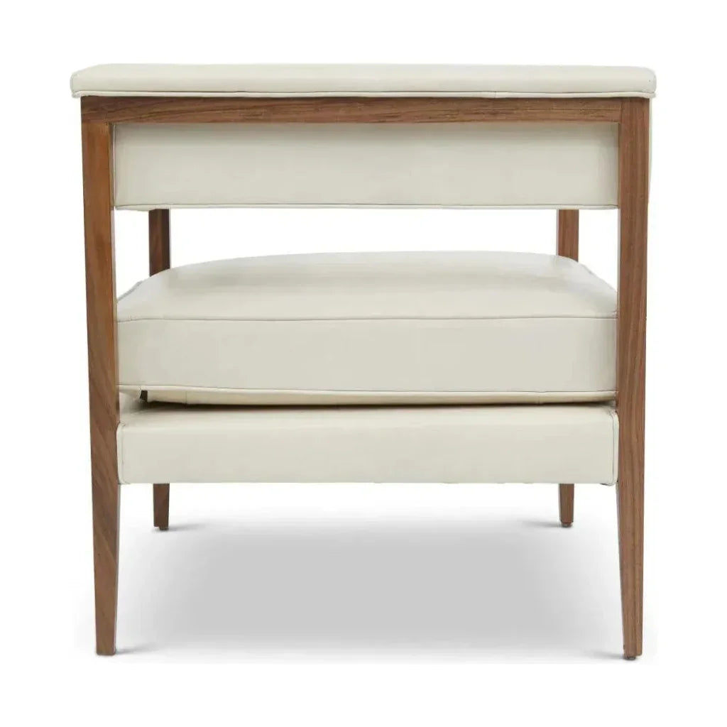 Elliot Semi Aniline Leather Accent Chair - LOOMLAN - One For Victory - Accent Chairs