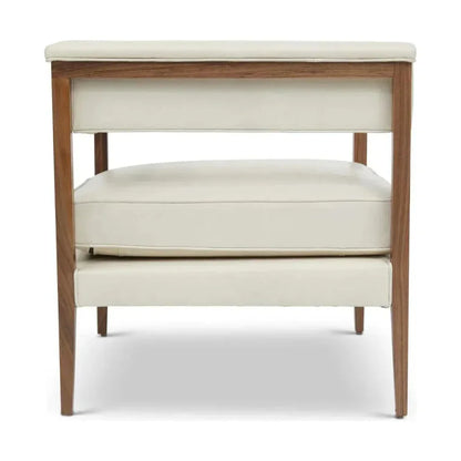 Elliot Semi Aniline Leather Accent Chair - LOOMLAN - One For Victory - Accent Chairs