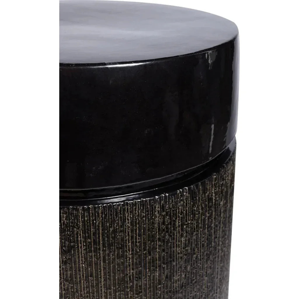 Ellipse Accent Table - Black Outdoor End Table - LOOMLAN - Seasonal Living - Outdoor Side Tables