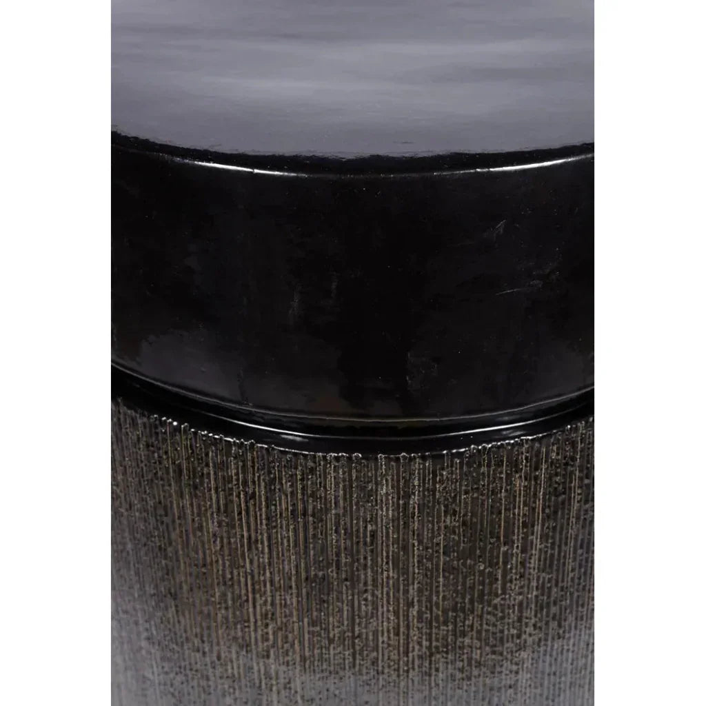 Ellipse Accent Table - Black Outdoor End Table - LOOMLAN - Seasonal Living - Outdoor Side Tables