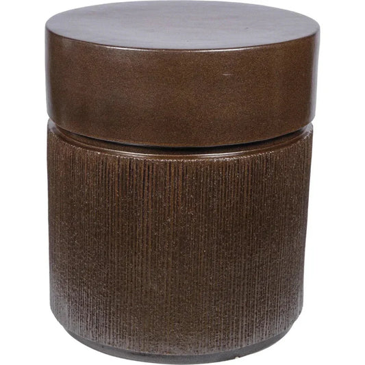 Ellipse Accent Table - Pyrite Brown Outdoor End Table - LOOMLAN - Seasonal Living - Outdoor Side Tables