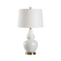 Ellis Ceramic Made White Table Lamp - LOOMLAN - Wildwood - Table Lamps