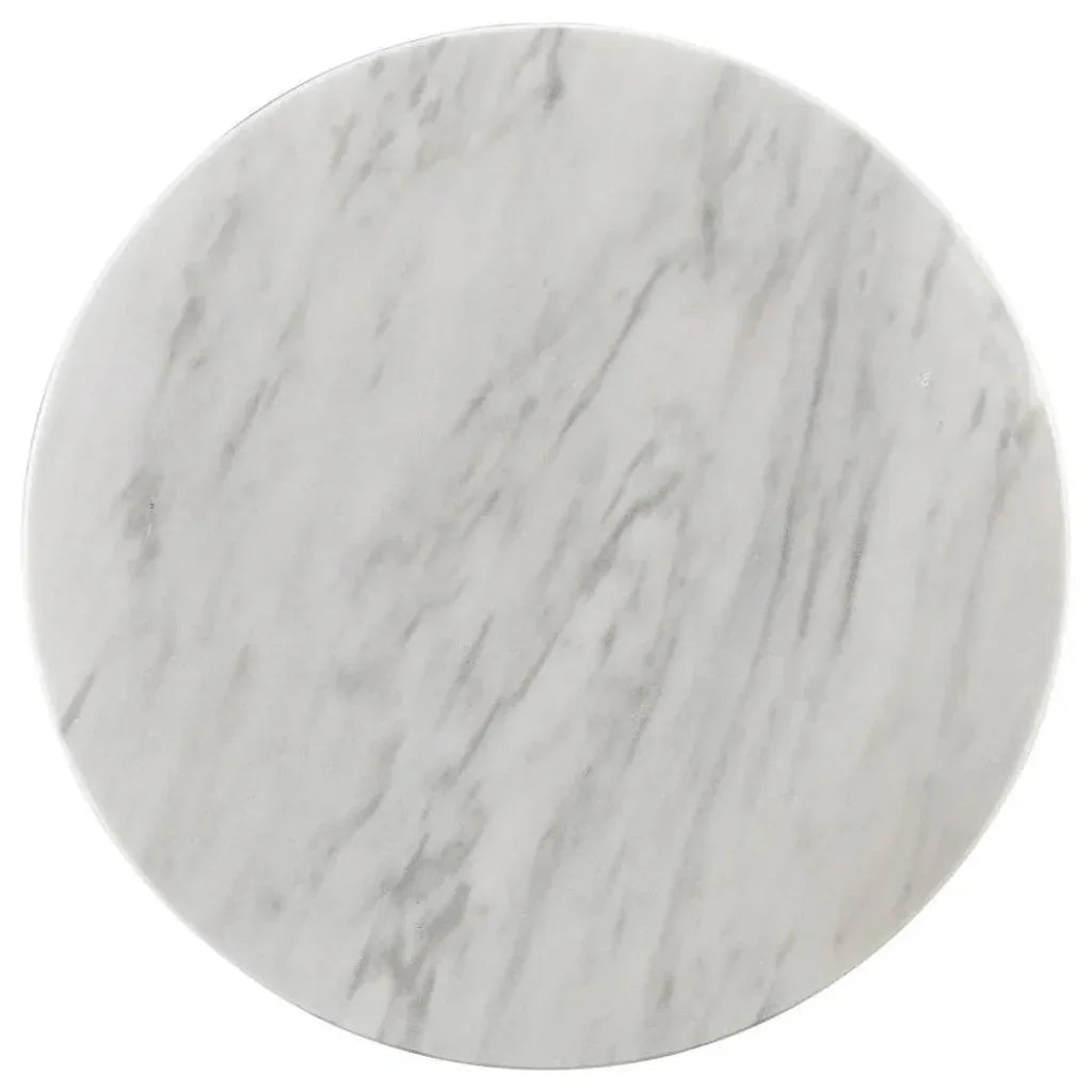 Elliston Trumpet Marble Topped Round Table - LOOMLAN - Furniture Classics - Side Tables