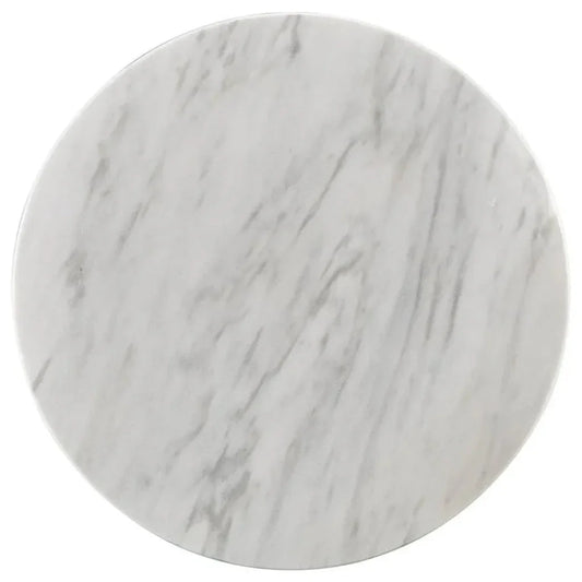 Elliston Trumpet Marble Topped Round Table - LOOMLAN - Furniture Classics - Side Tables