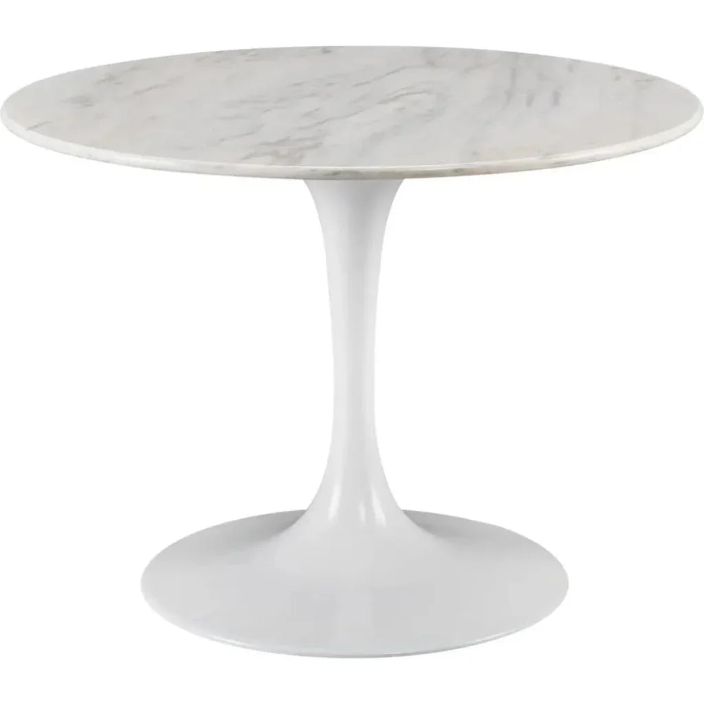 Elliston Trumpet Marble Topped Round Table - LOOMLAN - Furniture Classics - Side Tables
