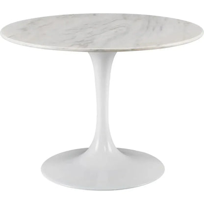 Elliston Trumpet Marble Topped Round Table - LOOMLAN - Furniture Classics - Side Tables