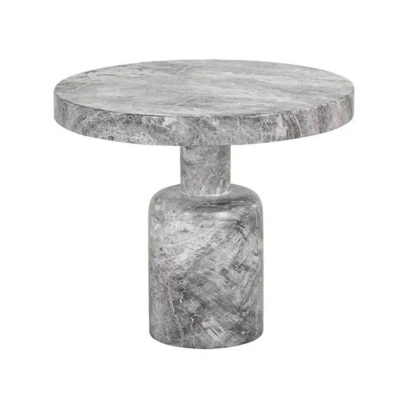 Elmira Concrete Outdoor Round Side Table - LOOMLAN - SUNPAN - Outdoor Side Tables