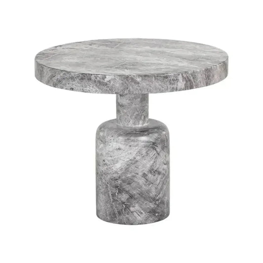 Elmira Concrete Outdoor Round Side Table - LOOMLAN - SUNPAN - Outdoor Side Tables