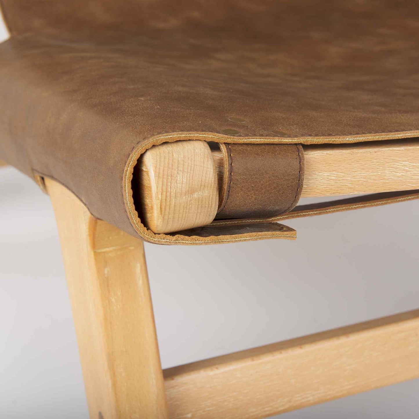 Elodie Leather Armless Accent Chair