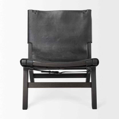 Elodie Leather Armless Accent Chair