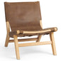 Elodie Leather Armless Accent Chair