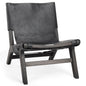 Elodie Leather Armless Accent Chair