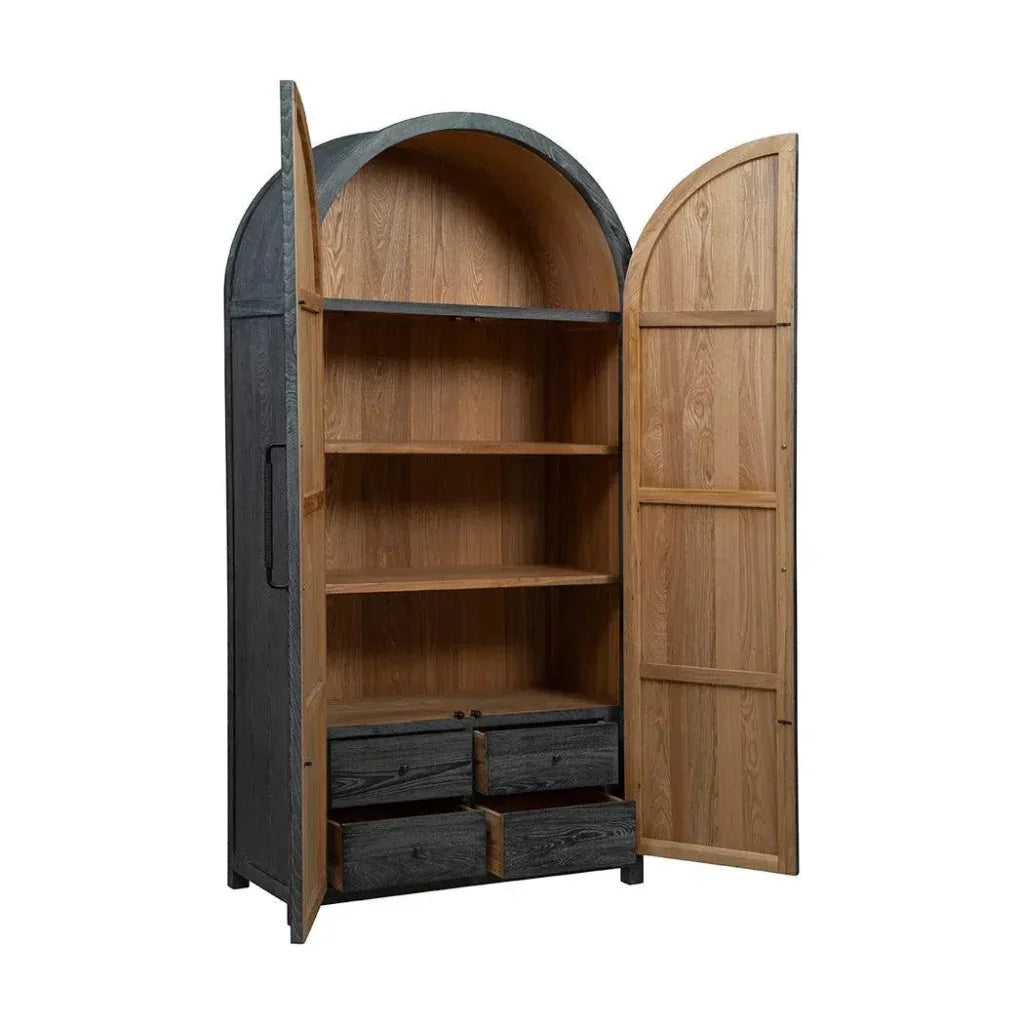 Eloise Unique Designed Wooden Black Cabinet - LOOMLAN - Furniture Classics - Accent Cabinets