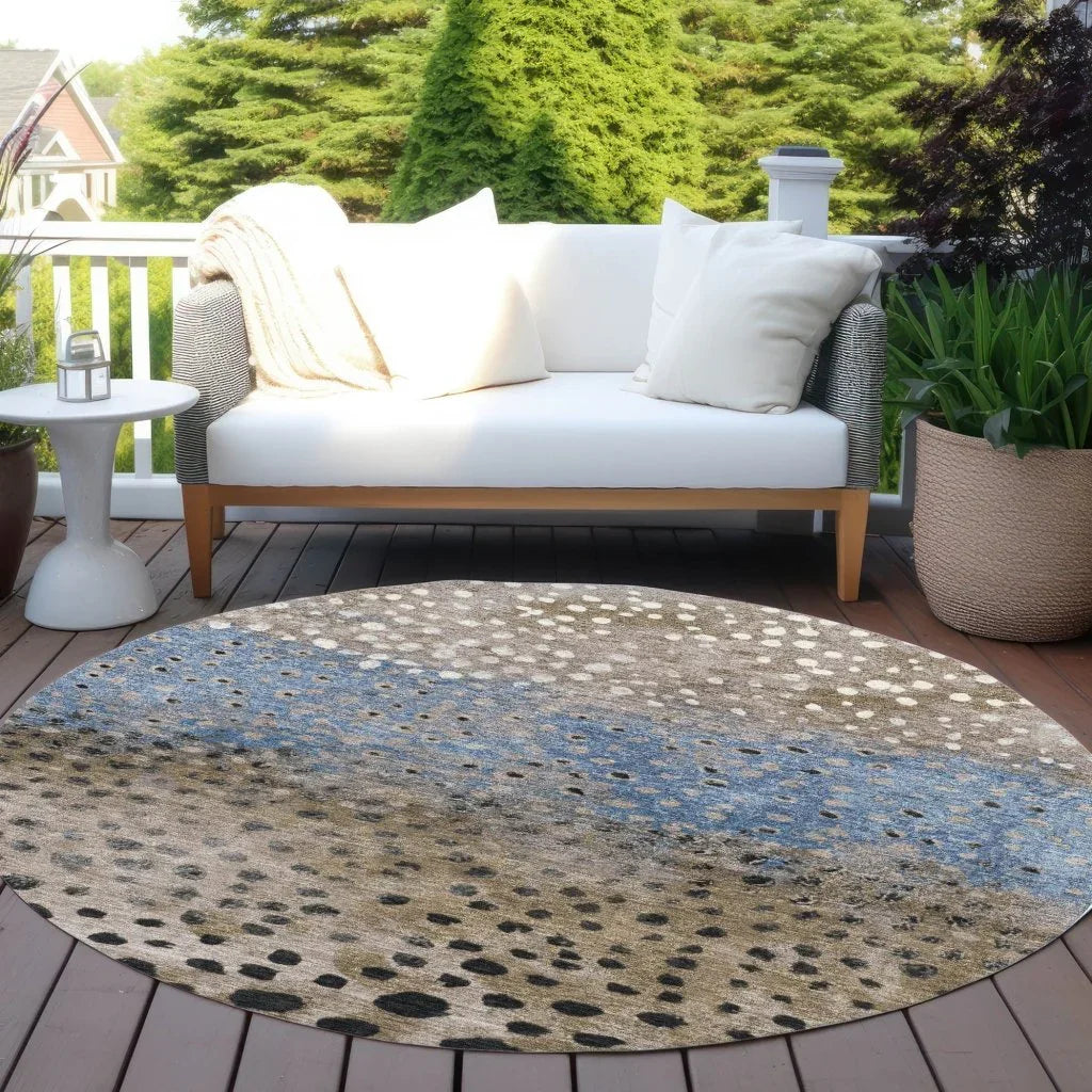 Eloisia Brown Washable Indoor - Outdoor Rug - LOOMLAN - LOOMLAN Rugs - Outdoor Rugs