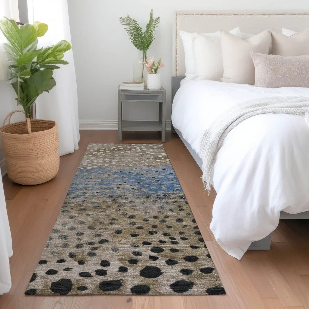 Eloisia Brown Washable Indoor - Outdoor Rug - LOOMLAN - LOOMLAN Rugs - Outdoor Rugs