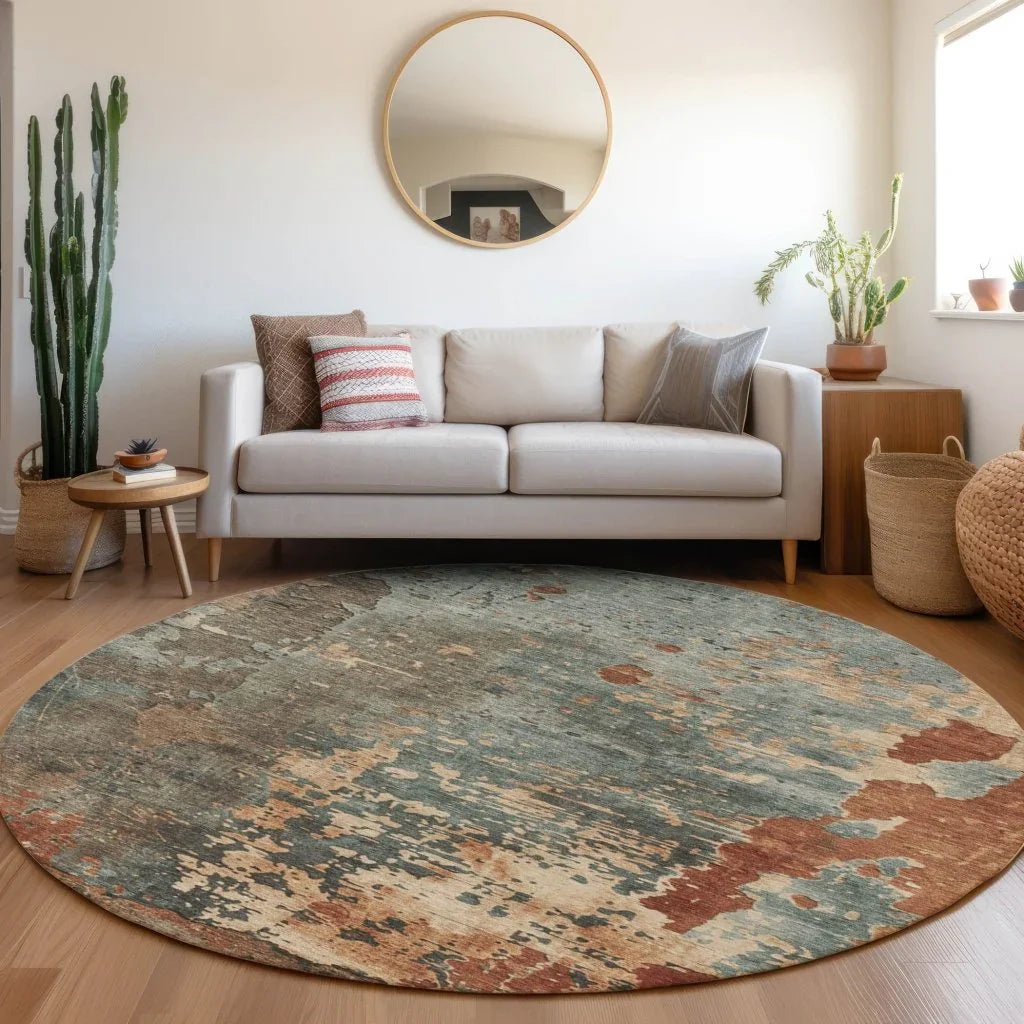 Elon Blue Washable Indoor - Outdoor Rug - LOOMLAN - LOOMLAN Rugs - Outdoor Rugs