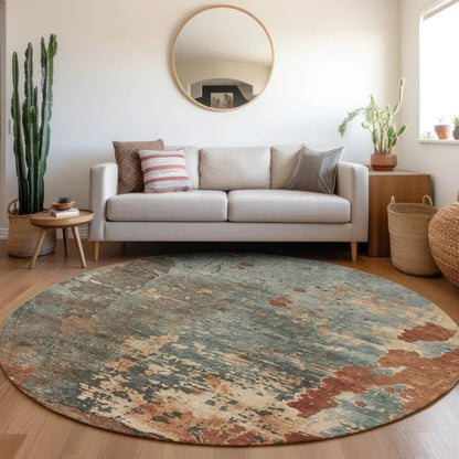 Elon Blue Washable Indoor - Outdoor Rug - LOOMLAN - LOOMLAN Rugs - Outdoor Rugs