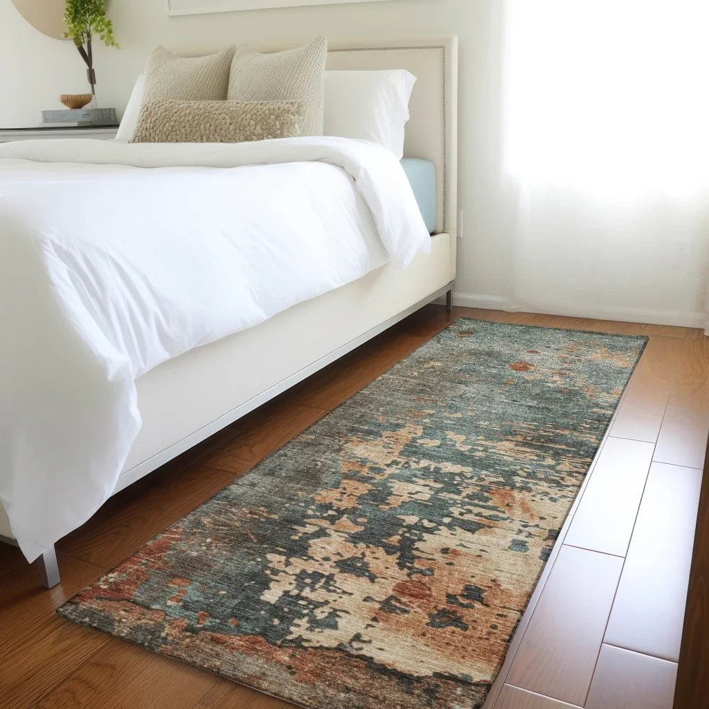 Elon Blue Washable Indoor - Outdoor Rug - LOOMLAN - LOOMLAN Rugs - Outdoor Rugs