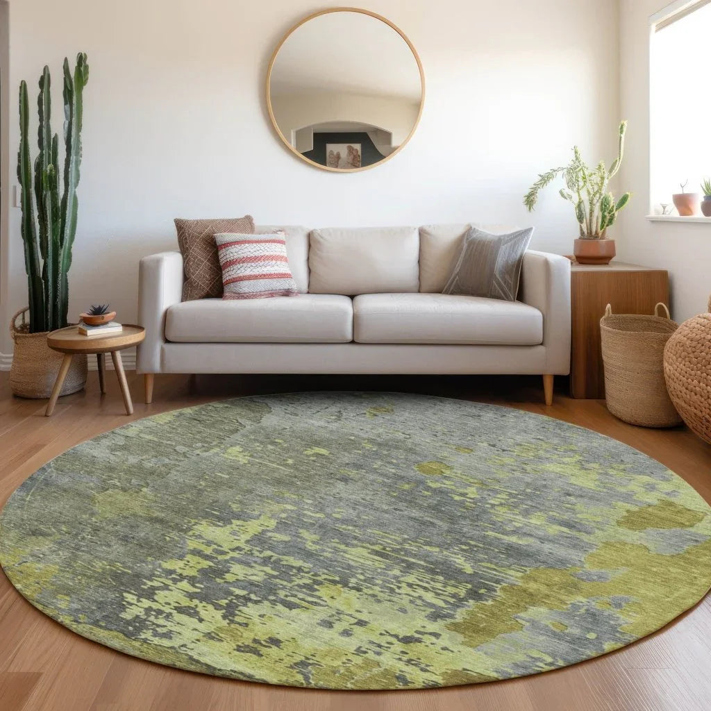 Elon Green Washable Indoor - Outdoor Rug - LOOMLAN - LOOMLAN Rugs - Outdoor Rugs