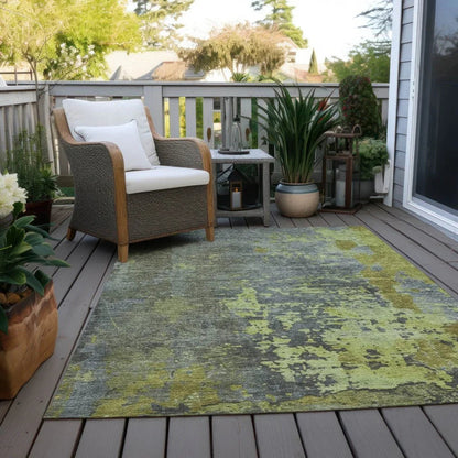 Elon Green Washable Indoor - Outdoor Rug - LOOMLAN - LOOMLAN Rugs - Outdoor Rugs