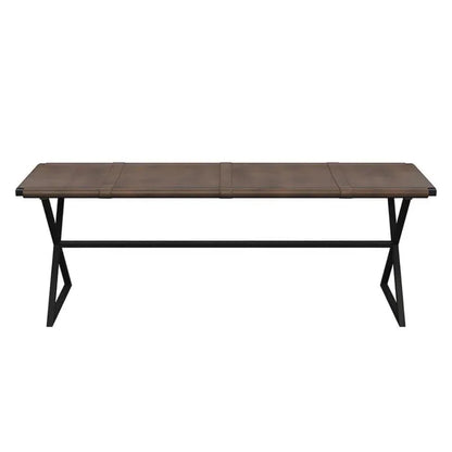 Elon Leather Backless Bench - LOOMLAN - SUNPAN - Bedroom Benches