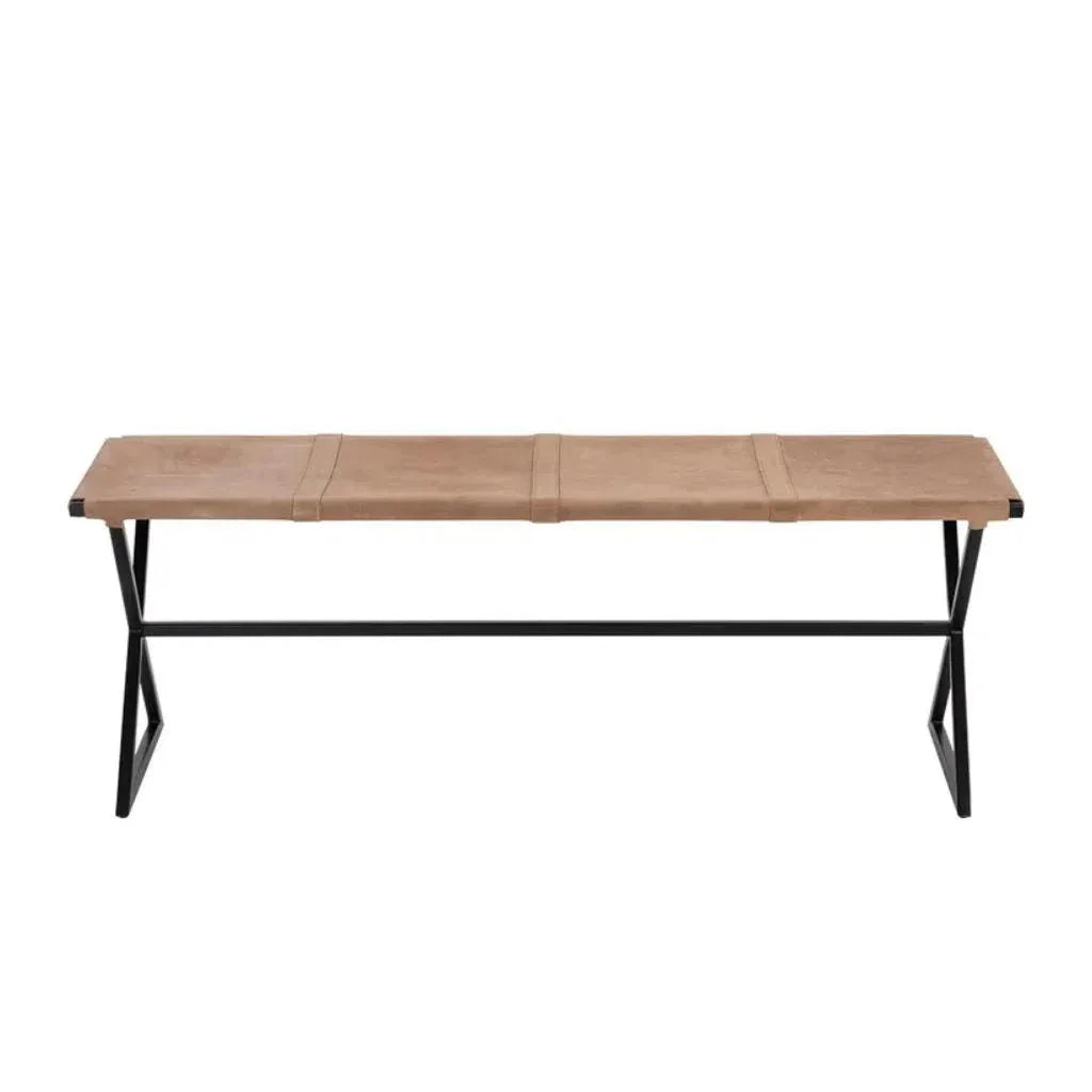 Elon Leather Backless Bench - LOOMLAN - SUNPAN - Bedroom Benches