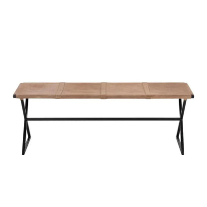 Elon Leather Backless Bench - LOOMLAN - SUNPAN - Bedroom Benches
