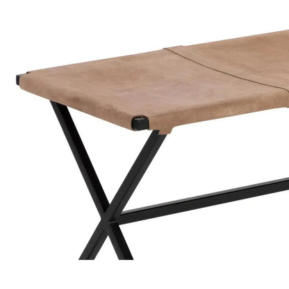 Elon Leather Backless Bench - LOOMLAN - SUNPAN - Bedroom Benches