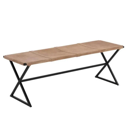 Elon Leather Backless Bench - LOOMLAN - SUNPAN - Bedroom Benches