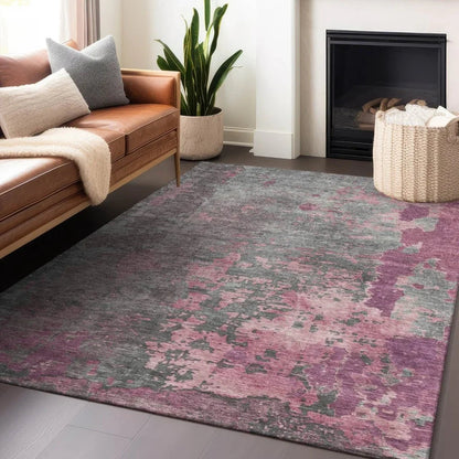 Elon Pink Washable Indoor - Outdoor Rug - LOOMLAN - LOOMLAN Rugs - Outdoor Rugs