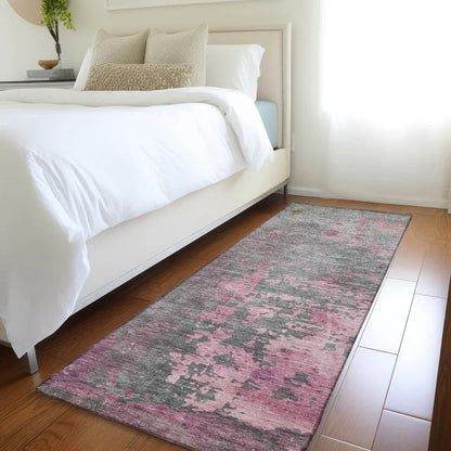 Elon Pink Washable Indoor - Outdoor Rug - LOOMLAN - LOOMLAN Rugs - Outdoor Rugs