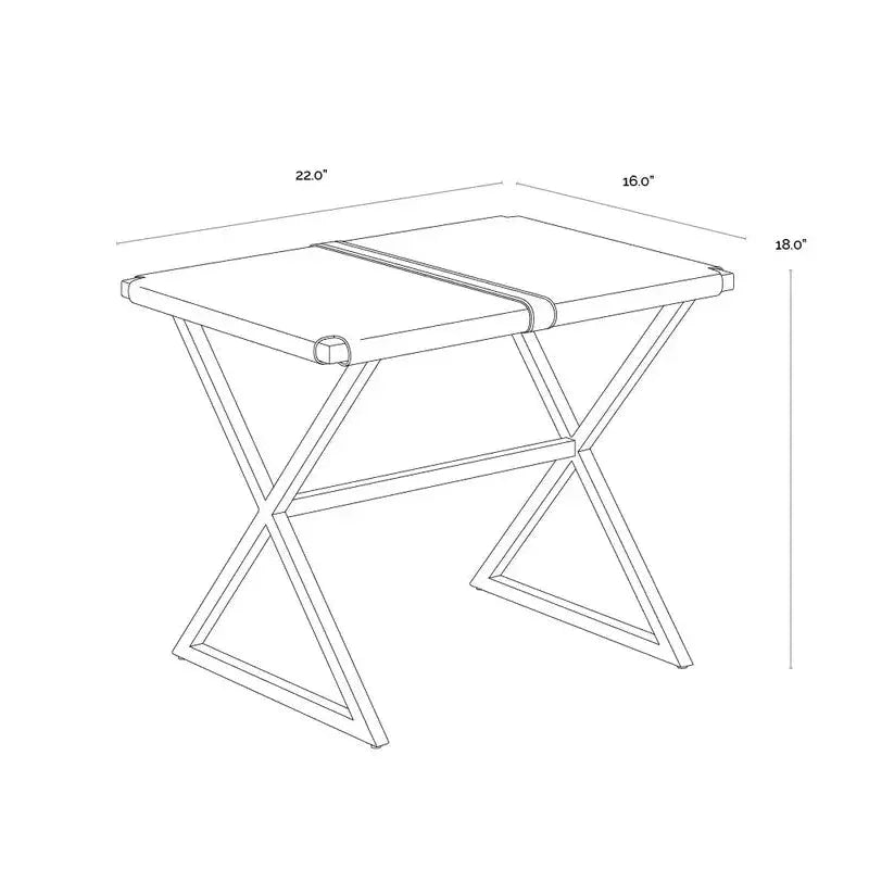 Elon Vintage Leather Stool - LOOMLAN - SUNPAN - Poufs and Stools