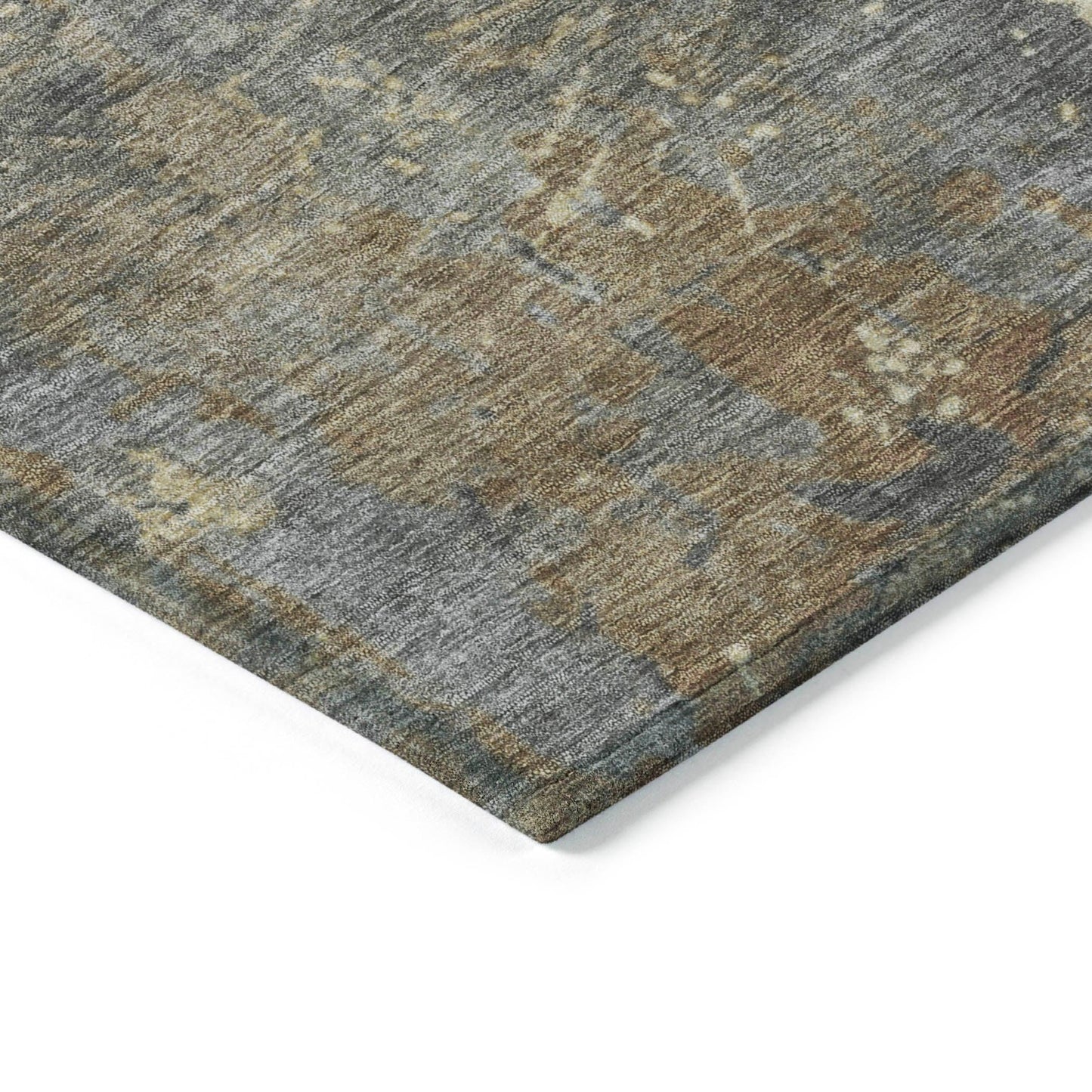Eloril Brown Washable Indoor-Outdoor Rug