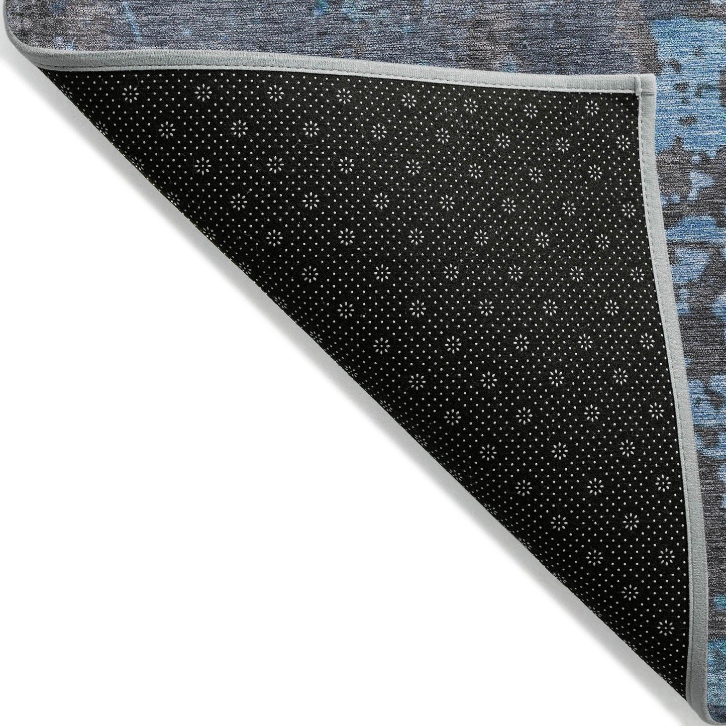 Eloril Teal Washable Indoor-Outdoor Rug