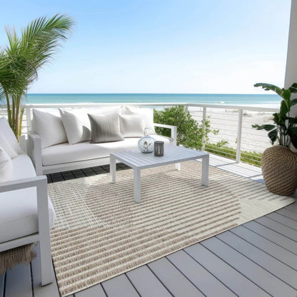 Elowen Beige Washable Indoor-Outdoor Rug-Outdoor Rugs-LOOMLAN Rugs-LOOMLAN