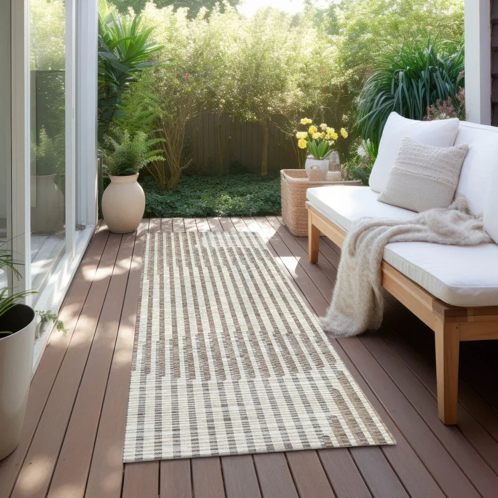 Elowen Beige Washable Indoor-Outdoor Rug-Outdoor Rugs-LOOMLAN Rugs-LOOMLAN