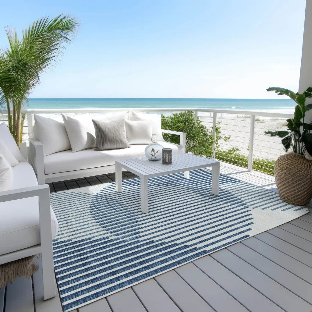 Elowen Blue Washable Indoor-Outdoor Rug-Outdoor Rugs-LOOMLAN Rugs-LOOMLAN