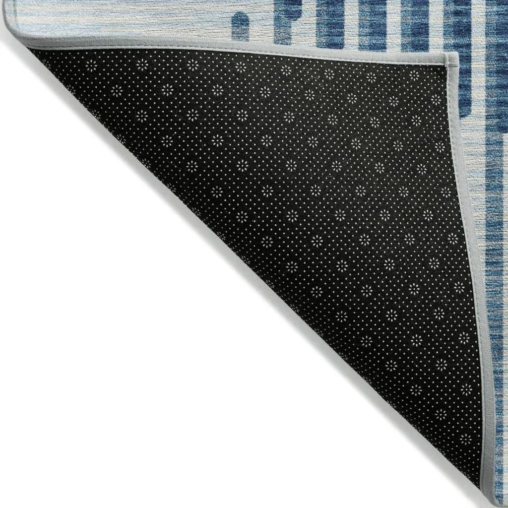 Elowen Blue Washable Indoor-Outdoor Rug-Outdoor Rugs-LOOMLAN Rugs-LOOMLAN