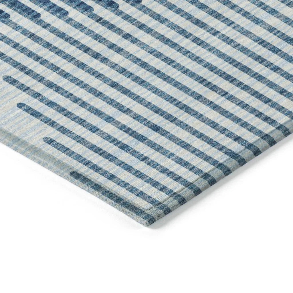Elowen Blue Washable Indoor-Outdoor Rug-Outdoor Rugs-LOOMLAN Rugs-LOOMLAN